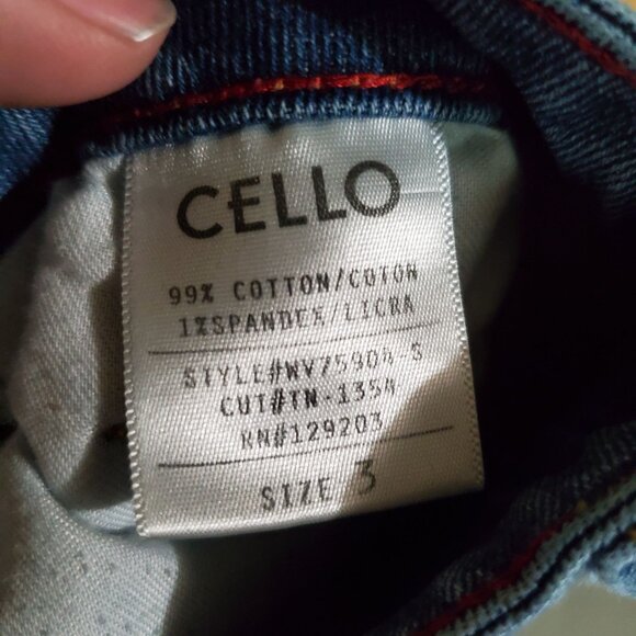 Cello Jeans Womens 3 Blue Cropped High-Rise Ripped Jeans Cotton Blend Denim - Picture 3 of 10